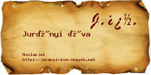 Jurányi Éva névjegykártya